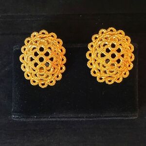 Vintage Christian Dior filigree clip On Earrings